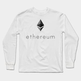 Ethereum Logo Black Long Sleeve T-Shirt